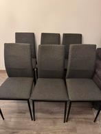 6 Jysk eetkamerstoelen ( grijs ), Huis en Inrichting, Stoelen, Ophalen, Zo goed als nieuw, Vijf, Zes of meer stoelen, Stof