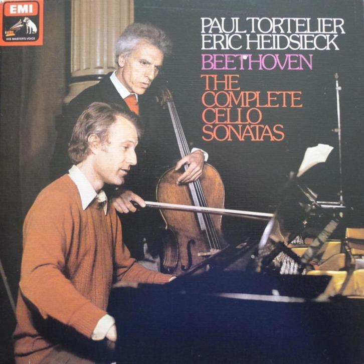 Tortelier Heidsieck Beethoven Complete Cello Sonatas 2LP, Cd's en Dvd's, Vinyl | Klassiek, Zo goed als nieuw, Classicisme, Kamermuziek