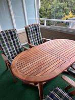 Tuinmeubelen, Tuin en Terras, Tuinsets en Loungesets, 4 zitplaatsen, Hardhout, Ophalen of Verzenden, Zo goed als nieuw