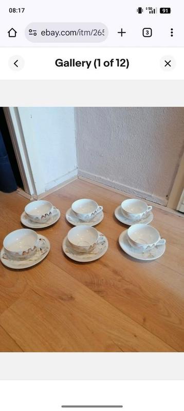 21pc Vintage Kutani gold Handpainted Japan Tea Cup ETC beschikbaar voor biedingen