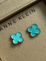Turquoise Klaver Oorbellen - VCA Stijl, Overige materialen, Blauw, Nieuw, Ophalen of Verzenden