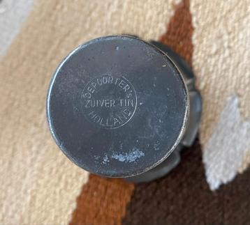 Tinnen vaasje Depoorter's Zuiver Tin Holland beschikbaar voor biedingen