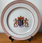 Oud famille rose bord porselein met wapen van Gelderland, Ophalen of Verzenden