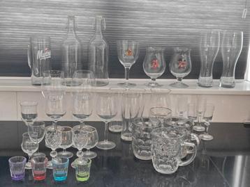 Diverse Glazen Collectie: Bier, Wijn, Port, Cognac, Borrel beschikbaar voor biedingen
