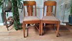 antieke eetkamerstoelen, Huis en Inrichting, Stoelen, Ophalen, Gebruikt, Bruin, Art deco
