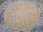 Handgemaakt oosters rond wol Berber tapijt natural 170x170cm
