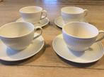 8 soepkommen met schotels Wedgwood Windsor ( 4 afgebeeld), Ophalen of Verzenden, Zo goed als nieuw, Wedgwood, Kop(pen) en/of Schotel(s)