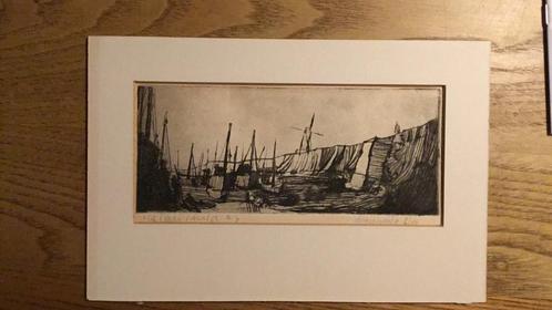 Gesigneerde ets, Antiek en Kunst, Kunst | Etsen en Gravures, Ophalen of Verzenden