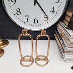 Goudkleurige Kandelaars - Set van Twee, Ophalen of Verzenden, Zo goed als nieuw, Metaal, Kandelaar