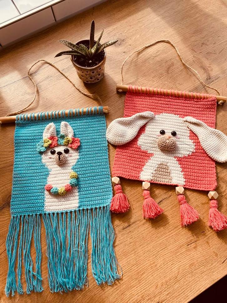 Gehaakte wandhanger kinderkamer, Kinderen en Baby's, Kinderkamer | Inrichting en Decoratie, Nieuw, Wanddecoratie, Ophalen of Verzenden