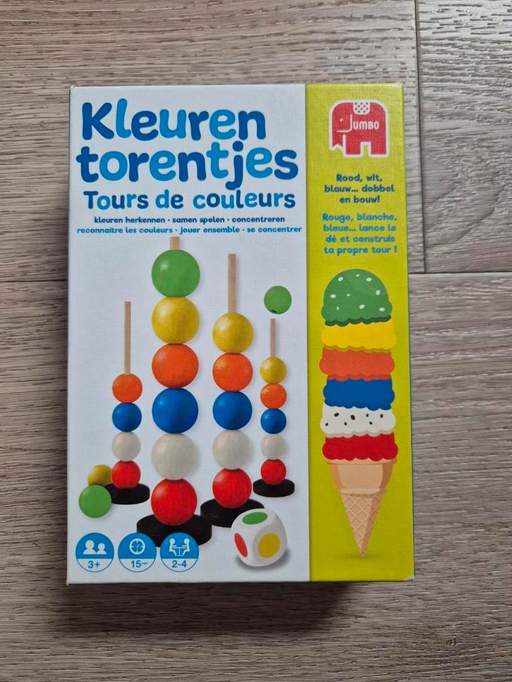 Jumbo kleuren torentjes spel, Hobby en Vrije tijd, Gezelschapsspellen | Bordspellen, Zo goed als nieuw, Ophalen of Verzenden