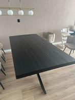 Robuuste Zwarte Eettafel Mangohout 200x100, Huis en Inrichting, Ophalen, 100 tot 150 cm, Zo goed als nieuw, Vijf personen of meer