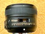 Nikon AF-S 50mm 1.8 G.  FX volformaat., Ophalen of Verzenden, Zo goed als nieuw, Standaardlens