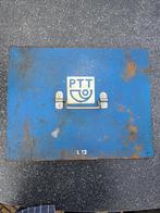 brocante vintage blauwe metalen PTT sorteer kist jaren 60, Minder dan 50 cm, Minder dan 50 cm, Gebruikt, Minder dan 50 cm