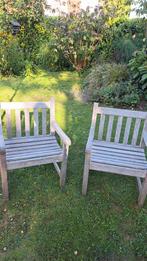 2 Teak Garden tuinstoelen in mooie grijze staat, Tuin en Terras, Ophalen, Gebruikt, Teakhout