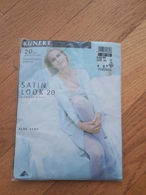 Kunert satin look 20 zwart maat 48-50, Kleding | Dames, Leggings, Maillots en Panty's, Zo goed als nieuw, Panty, Zwart, Verzenden