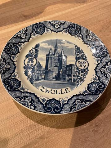 Delfts blauw bord Zwolle beschikbaar voor biedingen