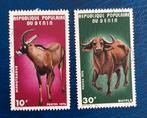 Benin 1976 ,2 pzs dieren, Verzenden, Overige landen, Gestempeld