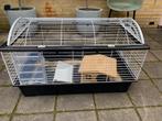 Zwart, wit hok met benodigdheden, Zo goed als nieuw, Hok, Cavia, Ophalen