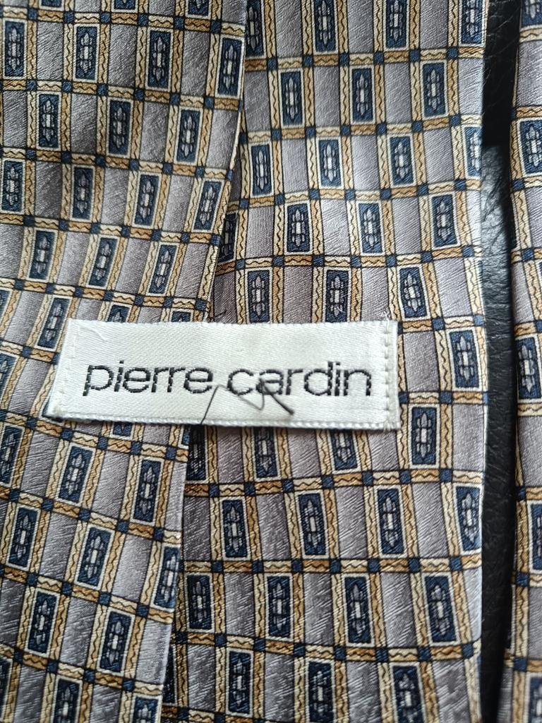 Zijden stropdas Pierre Cardin, Ophalen of Verzenden, Gedragen, Grijs, Met patroon