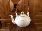 Antieke theepot met rieten handvat, Antiek en Kunst, Ophalen of Verzenden