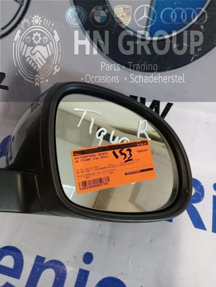 Vw Tiguan Buitenspiegel Rechts 2014, Auto-onderdelen, Spiegels, Volkswagen, Gebruikt, Ophalen of Verzenden