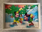 Puzzel Mickey en Minnie Mouse, Ophalen of Verzenden, 10 tot 50 stukjes, Zo goed als nieuw, Van hout