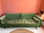 Bank sofa Made Scott mosgroen velvet groen 3-zits met hocker, Ophalen, Gebruikt, 75 tot 100 cm, 200 tot 250 cm