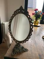 Franse antiek kaptafel spiegel koper, messing izgst!, Antiek en Kunst, Antiek | Spiegels, Minder dan 100 cm, Minder dan 50 cm