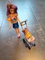 Barbie met kinderwagen en baby, Ophalen of Verzenden, Gebruikt, Barbie