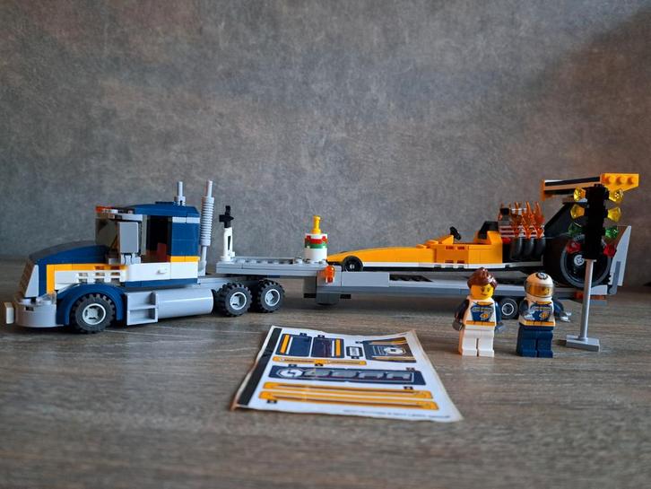 Lego City 60151 Raceauto Transporter, Kinderen en Baby's, Speelgoed | Duplo en Lego, Zo goed als nieuw, Lego, Complete set, Ophalen of Verzenden