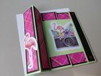 Handgemaakte kaart met flamingo, Ophalen of Verzenden, Nieuw, Dieren, Blanco kaart of Basiskaart