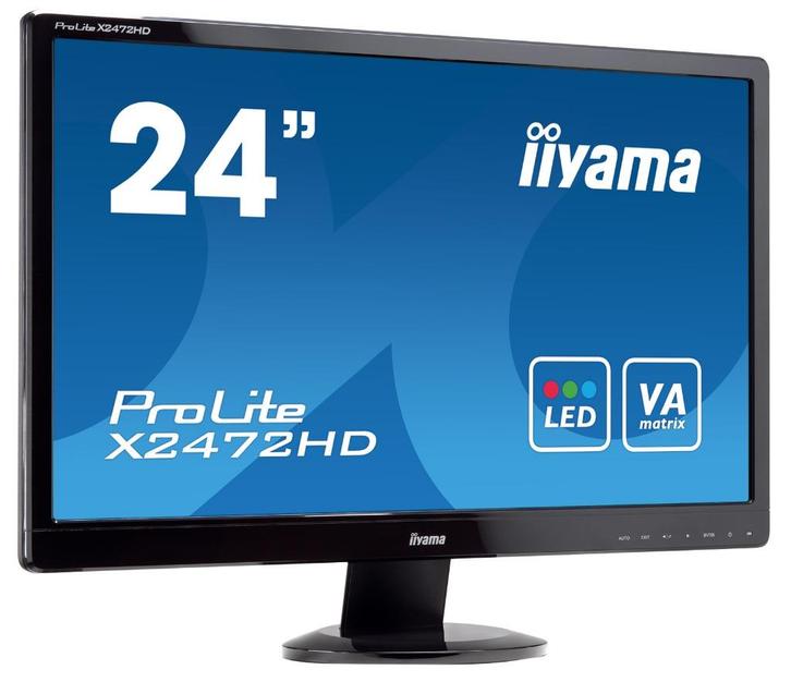 24 Inch IIyama Prolite X2472hd Led alle aansluitingen Kabels, Computers en Software, Monitoren, Gebruikt, 60 Hz of minder, DVI