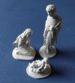 Vintage wit gipsen kerststal figuren, Jozef, Maria en kindje, Ophalen, Zo goed als nieuw