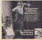 Retro reclame 1975 Nutricia Bambix jaren 70 jongetje, Verzamelen, Overige typen, Ophalen of Verzenden