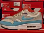 Nike Air Max 1 Anniversary Aqua - us 9 eur 42.5, Gedragen, Blauw, Ophalen of Verzenden, Sneakers of Gympen