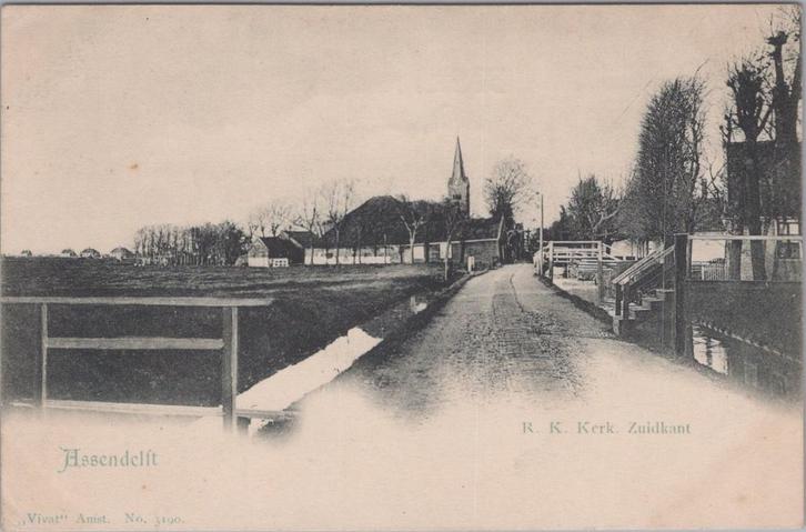 Assendelft - RK Kerk Zuidkant - Uitg. VIVAT No. 3190, Verzamelen, Ansichtkaarten | Nederland, Ongelopen, Noord-Holland, Voor 1920