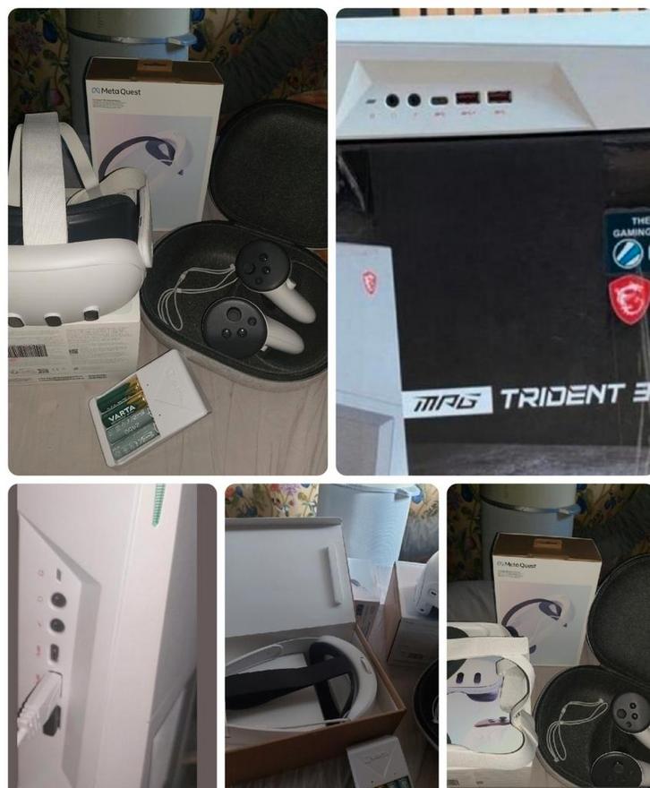 VR GAMING SET"MSI MPG Trident 3 +Meta Quest3 512GB+MQ3 ELITE, Spelcomputers en Games, Virtual Reality, Zo goed als nieuw, Pc, VR-bril