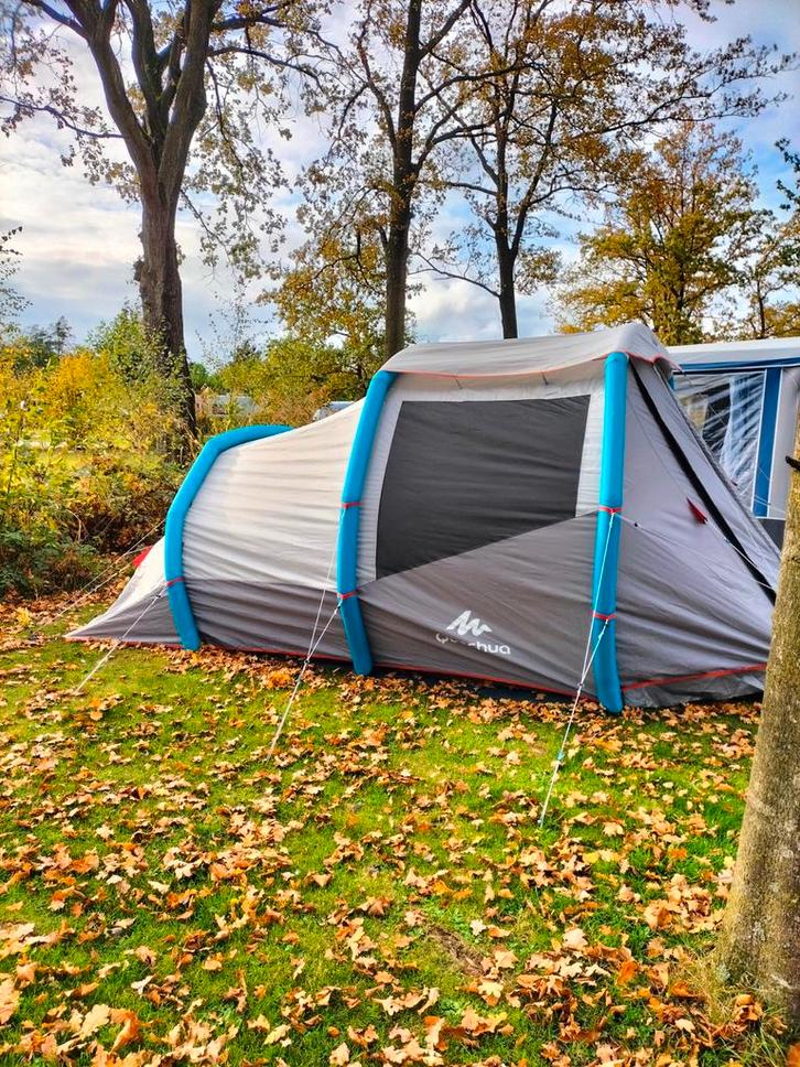 Quechua Air Seconds 4.1 opblaasbare tent, Caravans en Kamperen, Tenten, tot en met 4, Gebruikt, Ophalen