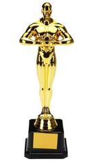 Prachtig Oscar replica beeldje goudkleurig (26cm), Ophalen of Verzenden, Nieuw, Film, Beeldje, Replica of Model