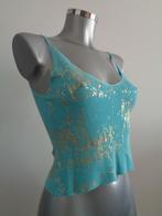 Swish jeans designer top maat small viscose origineel, Zo goed als nieuw, Swish, Verzenden, Blauw
