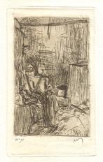 Marius Bauer ets "Bazar in Damascus", met monogram, "no. 41", Antiek en Kunst, Ophalen