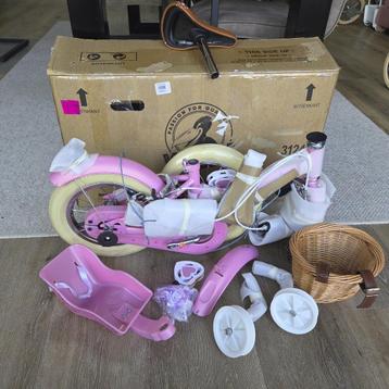 222025: Volare Blossom kinderfiets 12 inch Roze beschikbaar voor biedingen