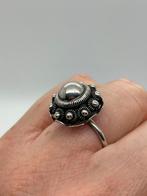 C208 Prachtige zilveren Zeeuwse knoop ring maat, Ophalen of Verzenden, Zilver, Ring