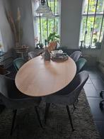 Ovale eiken tafel met 6 stoelen, Ophalen, Gebruikt