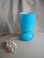 Vintage turquoise glazen tafellamp Lykta Ikea jaren 80-90, Huis en Inrichting, Lampen | Tafellampen, Jaren 80-90, Ophalen of Verzenden