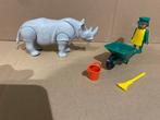 Playmobile neushoorn met verzorger 3516, Gebruikt, Ophalen of Verzenden