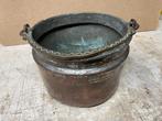 Koperen ketel 20 cm doorsnee met hengsel, Antiek en Kunst, Antiek | Koper en Brons, Ophalen, Koper
