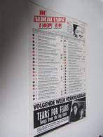 Mooie Promotie Advertentie Tears For Fears in Top 40 blaadje, Gebruikt, Boek, Tijdschrift of Artikel, Verzenden