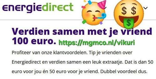 Energiedirect €50,- vriendenkorting., Tickets en Kaartjes, Kortingen en Cadeaubonnen, Eén persoon, Overige typen, Overige soorten